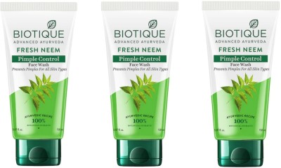 BIOTIQUE Fresh Neem  150ml (Pack of 3) Face Wash(450 ml)