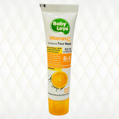 Baby Love Vitamin C Natural & Gentle | Brightening & Nourishing | Every Day Use Men & Women All Skin Types Face Wash(20 g)