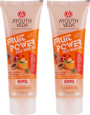 Ayouthveda FRUIT POWER FACE WASH GEL 200 ml(2 Items in the set)