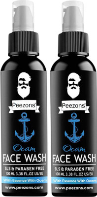 Peezons Ocean for Men, Fights Acne & Pimple, Brighten Skin, Men All Skin Types Face Wash(200 ml)