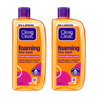 Clean & Clear Foaming 480ml| Clinically proven| Pimple & Acne removal Face Wash(480 ml)