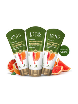 Lotus Botanicals Vitamin C Skin Brightening (Pack of 3)| Deeply Cleanse & Brightens Skin Face Wash(300 ml)