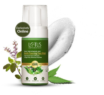 Lotus Botanicals Neem & Tulsi Gentle Foaming  Face Wash(120 ml)