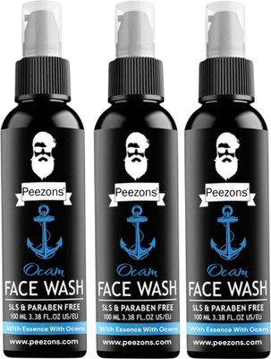Peezons Ocem for Men, Anti Acne & Pimple, Skin Brightening Men All Skin Types Face Wash(300 ml)