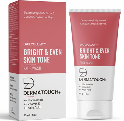 Dermatouch Bright & Even Tone with Niacinamide, Vitamin E and Kojic Acid Men & Women All Skin Types Face Wash(30 g)