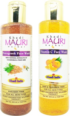 Khadi Mauri Fenugreek & Vitamin C  - Pack of 1 Face Wash(420 ml)