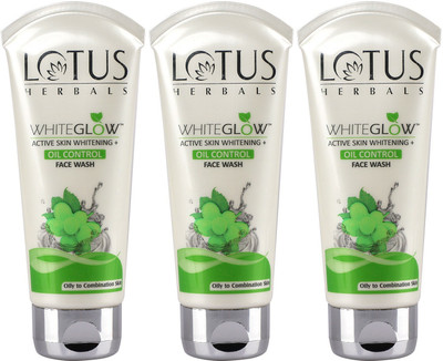 LOTUS HERBALS Whiteglow Active Skin Whitening & Oil Control |Brightens Skin Face Wash(150 g)