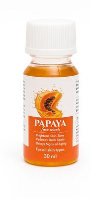 J & F Papaya 30 ml | Brightens Skin, Removes Tan & Dark Spots Men & Women All Skin Types Face Wash(30 ml)
