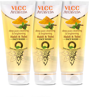 VLCC Ayurveda Deep Pore Cleansing Haldi & Tulsi  (Pack of 3) Face Wash(300 ml)