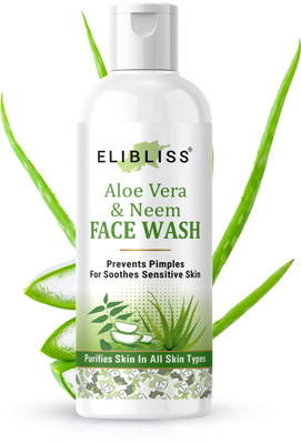 ELIBLISS Aloe Vera Neem Acne Fight for Skin Brightening & Whitening Gel Men & Women All Skin Types Face Wash(50 ml)