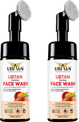 Udaun Ubtan Foaming for Brightening, Glowing with Turmeric & Saffron Face Wash(300 ml)