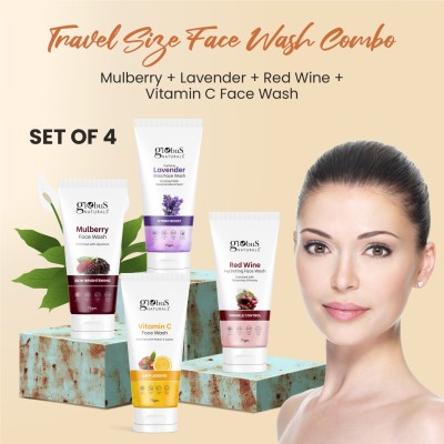 Globus Naturals Face Care Combo- Mulberry, Lavender, Red Wine, Vitamin C Face Wash(300 g)