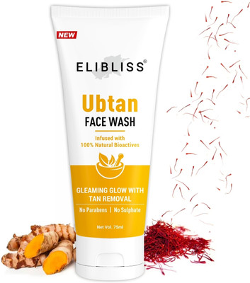 ELIBLISS Ubtan Glow with Almond, Saffron, Turmeric & Sandalwood Men & Women All Skin Types Face Wash(75 ml)