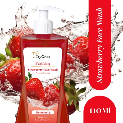 Tryones Purifying Strawberry  - Prevents Pimples, Get Bright Skin With Every Wash Face Wash(110 ml)