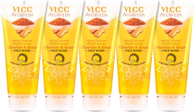 VLCC Ayurveda Natural Fairness Chandan & Kesar  (Pack of 5) Face Wash(500 ml)