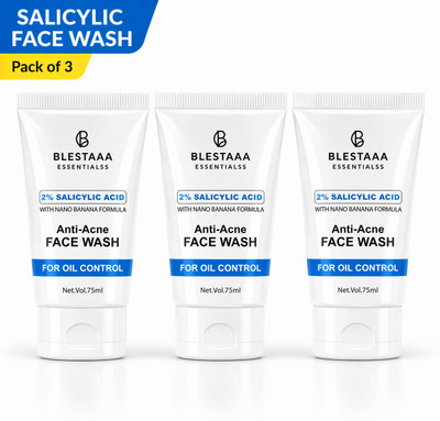 blestaaa essentialss Oil Control with Salicylic Acid | Clear Skin Daily Cleanser Men All Skin Types Face Wash(225 g)