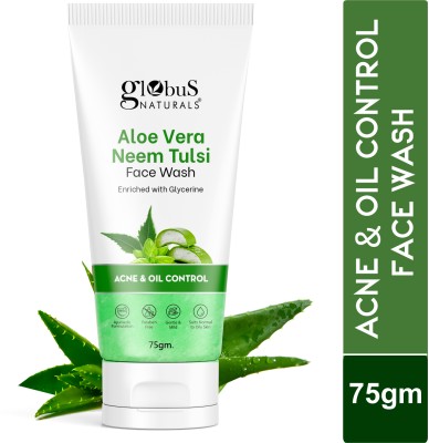 Globus Naturals Aloe vera Neem Tulsi Enriched With Glycerin & Oil Control Formula Face Wash(75 g)