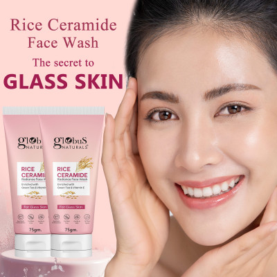 Globus Naturals Rice Ceramide Radiance , Enriched with Green Tea & Vitamin E, Pack of 2 Face Wash(150 g)