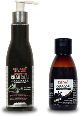 Subaxo HERBAL ACTIVATED CHARCOAL FACE WASH 200 ML AND HERBAL CHARCOAL FACE WASH 100 ML Face Wash(200 ml)