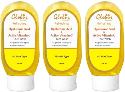 Globus Remedies Hyluronic Acid & Active Vitamin C  Face Wash(300 ml)