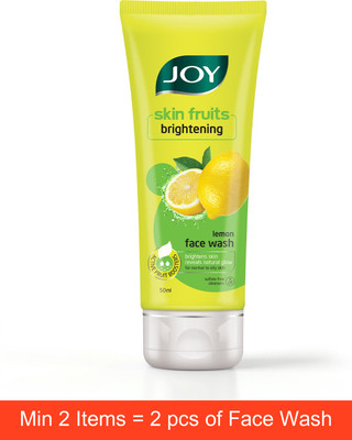 Joy Joy Skin Fruits Brightening Lemon (50ml) Men & Women All Skin Types Face Wash(50 ml)