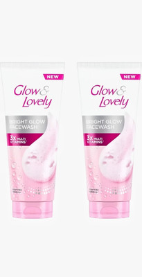 Glow & Lovely Bright Glow  3X Multi Vitamin 50g x 2 Face Wash(100 g)