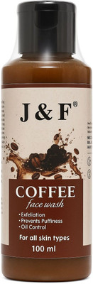 J & F Coffee FaceWash 100 ml | Tan Removal, Oil Control & Skin Brightening Men & Women All Skin Types Face Wash(100 ml)