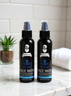 Peezons Ocean for Men, Fights Acne & Pimple, Brighten Skin, All Skin Types Men All Skin Types Face Wash(200 ml)