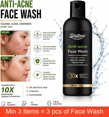 blestaaa essentialss Anti Pimple with Salicylic Acid nd Herba Repair FOR MEN AND WOMEN| Men All Skin Types Face Wash(100 ml)