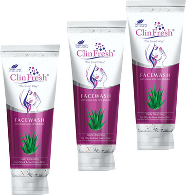 MOSKLIN CLINFRESH ANTI ACNE FACEWASH FOR SKIN CLEANSING & PIMPLES REMOVES PACK OF 75gm x 3 Face Wash(225 g)