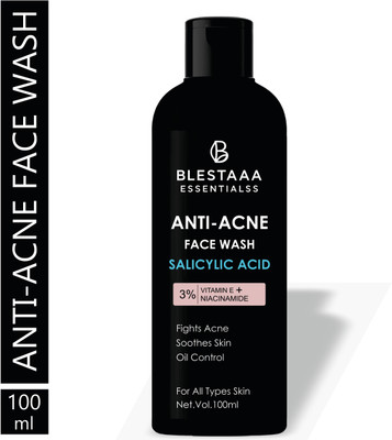 blestaaa essentialss Salicylic Acid for Clear Balanced Skin With Niacinamide + Vitamin E Men All Skin Types . Face Wash(100 ml)