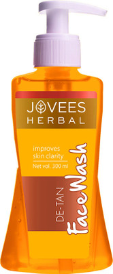 JOVEES Herbal De Tan For Tan Removal | All Skin Types | Paraben & Alcohol Free Face Wash(300 ml)