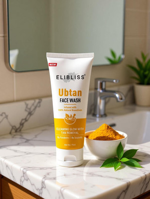ELIBLISS Ubtan Natural with Turmeric & Saffron for Clean Skin Men & Women Dry Skin Face Wash(75 ml)
