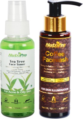 NutriPro Coffee  With Tea Tree Face Toner Gently Exfoliates Deep Cleanses Face Wash(240 g)