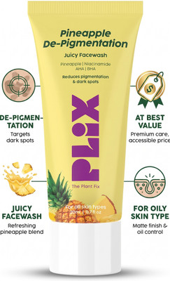 THE PLANT FIX PLIX 5%Pineapple Foaming Facewash For Depigmentation&Even Toned Complexion Men & Women All Skin Types Face Wash(20 ml)