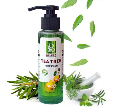Beleza professional Tea Tree  (100 Ml) for Pimple free clear skin Face Wash(100 ml)