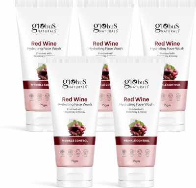 Globus Naturals Red Wine Hydrating , Enriched With Rosemary & Honey, Wrinkle Control Formula Face Wash(375 g)