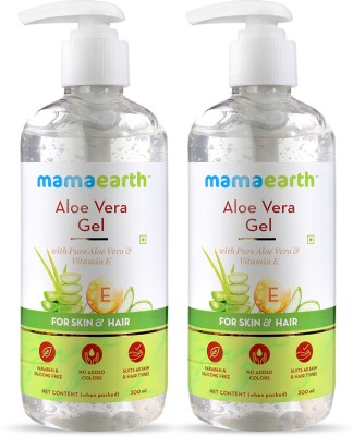 Mamaearth Aloe Vera Gel for Glowing Skin & Hair with Pure Vera & Vitamin E(600 ml)