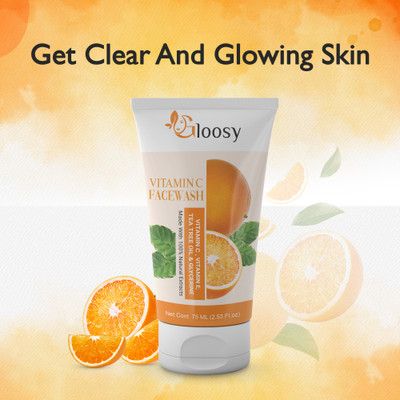 MegaValue Vitamin-C | Built-In brush | For Brighter Skin All Skin Types Men & Women All Skin Types Face Wash(100 ml)