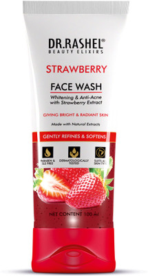 DR.RASHEL Strawberry  Whitening & Anti-Acne with Strawberry Extract with No Parabens, SLS, Silicones & Colour Face Wash(100 ml)