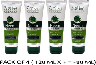 ZORDAN Neem Facewash 120ml Pack Of 4  Face Wash(480 ml)