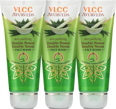 VLCC Ayurveda Double Power Double Neem  (Pack of 3) Face Wash(300 ml)