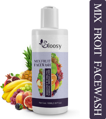 GLOOSY Mix Fruit Deep Cleansing /Fash Cleanser For Skin Glow Pack 1 of 100ML Men & Women All Skin Types Face Wash(100 ml)