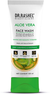 DR.RASHEL Aloe Vera  Enriched with Goodness of Pure Aloe Vera & Vitamin C with No Parabens, SLS, Silicones & Colour Face Wash(100 ml)