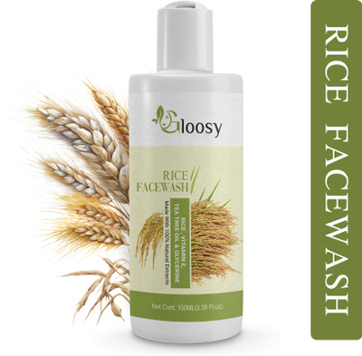 GLOOSY Fermented Rice Water Foaming With Built -In Face Brush For Deep Cleansing Men & Women All Skin Types Face Wash(100 ml)