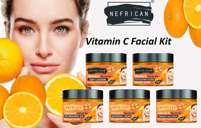 Nefrican Vitamin C Glowing Skin for Bright & Radiant Complexion Facial Kit(5 x 50 g)
