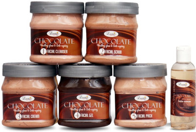 Luster Chocolate Facial Kit | Salon Eco Pack | Facial Kit For Women & Men-2600 ml(2600 ml)