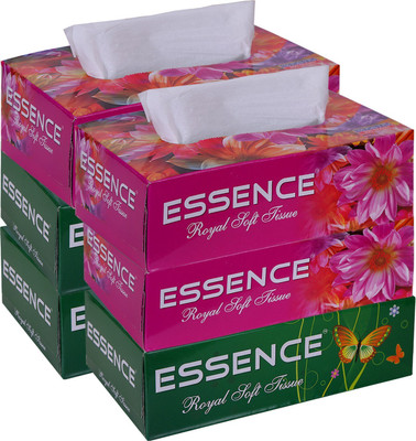 ESSENCE Face Tissue Royal Soft Green-3, Pink-3(1200 Tissues)