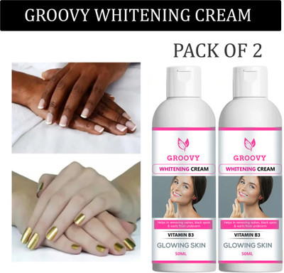 Groovy Skin Whitening Cream Lighten Skintone With UV Protection Anti Aging With Vitamin - C(50 ml)