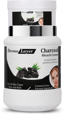 dermalayer Charcoal Bleach Cream With Activator Powder 1 kg(1000 g)